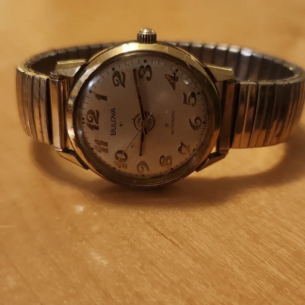Vintage Bulova Mens Gold Plated Watch